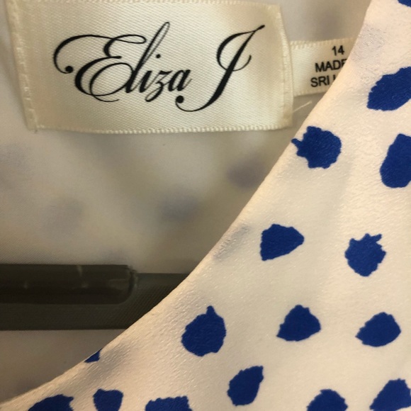 NWT Eliza J Nordstrom Santorini Blue & White Dress 14 - Picture 7 of 11